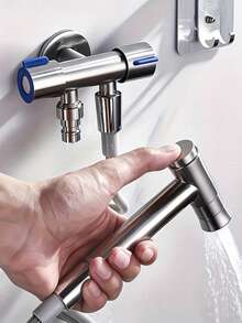 304 Stainless Steel Dual Control Angle Valve, 1 Inlet 2 Outlet Washing Machine Dual Outlet Faucet, 3-Way Valve, 1 Inlet 2 Outlet Dual Control Toilet And Washing Machine Angle Valve, G1/2 Interface, Suitable For Kitchen, Bathroom, Laundry Room And Home Bathroom, Essential Modern Home Accessory, Ideal Choice For Holiday Gifts And Home Renovation - Multicolor - View 10