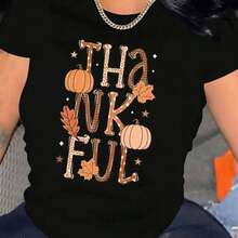 Women's Casual Short Sleeve T-Shirt - 1 Piece - Comfortable Round Neck, Soft And Pretty Top - 黑色 - 查看 7