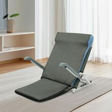 Respaldo de cama ajustable con reposabrazos y cojín de espuma, portátil, respaldo de malla plegable con ángulo ajustable en 5 posiciones para personas mayores y pacientes para leer y relajarse, azul marino y gris. - Verde - Ver 3