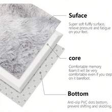 Large Soft Fluffy Rugs Living Room Bedroom - Dark Grey - View 4
