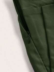 Short de mujer de unicolor versátil y casual - verde militar 2 - Ver 5
