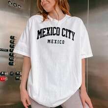 1 Piece 180g Women's T-Shirt, Men's T-Shirt. Casual Cotton Crew Neck T-Shirt. Women's Athletic T-Shirt. Designed By Y2K Generation Artists In The Bababask Style, Made From 100% Pure Cotton. Creative Cartoon Pattern Design, Comfortable Short Sleeves - 白色3 - 查看 6