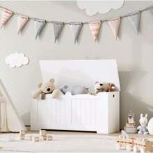 Panca con mobile contenitore integrato, spazio di stoccaggio, panca con seduta, seduta e mobile contenitore con due cerniere di , mobile contenitore, adatta per corridoio, camera da letto, soggiorno. - Bianco - Visualizzare 2