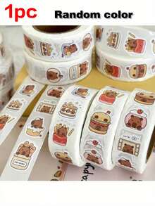 1/3/6/10pcs Kabibala Waterproof Stickers, 500 Sheets - High Adhesive, No Residue, Cute Animal & Food Patterns - Great For Back To School Rewards, Can Stick On Water Bottles, Laptops, Scrapbooks - Fun Reward Gift, Adorable Stickers - Multicolor - View 14