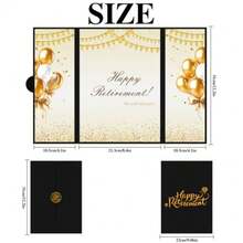 Retirement Party Decorations, Large Happy Retirement Card For Woman Man, Retirement Guest Book Farewell Gifts For Coworkers - Vàng xanh - Xem 4