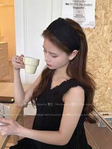 1 chiếc băng đô lưới chấm bi mới năm 2026, phụ kiện đội đầu thanh lịch, đa năng dành cho phụ nữ, tôn dáng khuôn mặt. - Nhiều màu - Xem 4