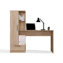 Multifunctional Desk With Integrated Bookshelf And Tall Cabinet, Minimalist Home Computer Workstation For Bedroom Or Study, Writing Desk With Drawer And Side Storage For High-Capacity Organization, Available In Three Colors. - Table - View 14