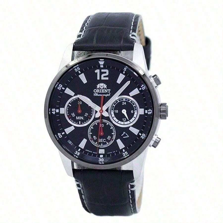 Orient 日本制造男士运动石英腕表，型号 RA-KV0005B00C - 黑色 - 查看 1