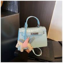 2026 Niche Light Luxury Ladies Handbag Bag Crocodile Pattern One-Shoulder Explosive Western Style Messenger - Purple - View 4