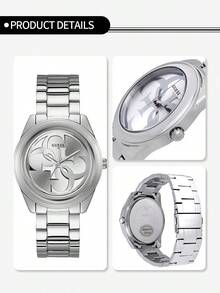GUESS Everyday Chic 女士腕表 银色不锈钢表带 抛光表壳 百搭腕表 W1082L1 - 銀色 - 查看 6