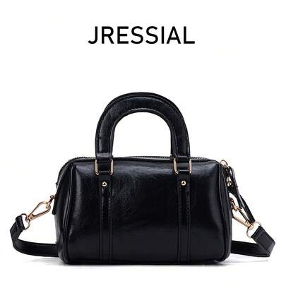 JRESSIAL Túi xách Boston Pillow thời trang mới, túi đeo vai bằng da màu đen hiệu thiết kế cao cấp, khóa kéo chống trộm, dung tích lớn, nhẹ và bền, giá cả phải chăng, phù hợp cho đi làm, mua sắm, du lịch, hẹn hò, dự tiệc, dã ngoại, cũng là món quà tuyệt vời.