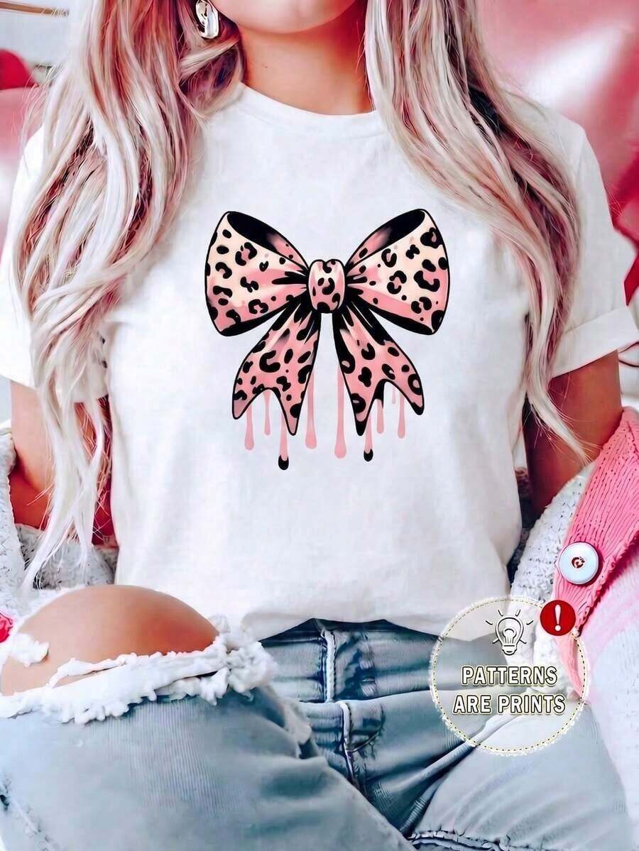 Camiseta Casual de Manga Corta con Cuello Redondo para Mujer, con Estampado Gráfico de Palmeras de Los Ángeles, California UCJT - Blanco - Ver 1