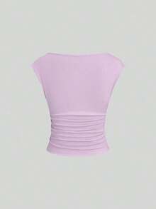 Set de 3 blusas/camisetas ajustadas para mujer con espalda descubierta, transpirables y de secado rápido - Multicolor 6 - Ver 4
