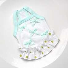 Vestido lindo para mascotas, decorado con moño, adecuado para poodle y bichón frisé, ropa para mascotas, vestido de princesa para gatos, primavera/verano - Multicolor - Ver 7