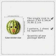 50pcs Abstract Food Decorative Stickers, Fun Creative Vegetable & Fruit Stickers Suitable For Desk, Fridge, Planner Decoration And Other Stationery - Multicolor - View 6