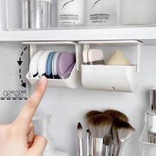 2pcs Set - Air Cushion Puff Storage Box, Sticky Makeup Sponge Holder, Powder Puff Box, Breathable Wall-Mounted Drying Rack - Multicolor - View 5