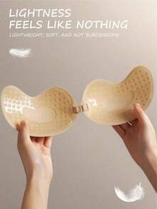 1pc Invisible Strapless Self-Adhesive Bra: Sexy Silicone Breast Pads, Suitable For Strapless Dresses, Wedding Dresses. Enhances Small Breasts, Shows A Fuller Breast Shape. Invisible Mango Cup Bra Inserts - Multicolor - View 10