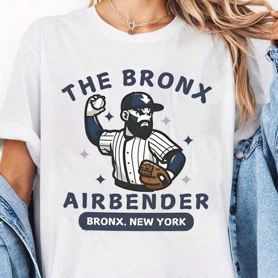 Cute Premium Unisex Casual T-Shirts, New York City T-Shirt, Baseball T-Shirt, New York City T-Shirt - 白色 23 - 查看 1