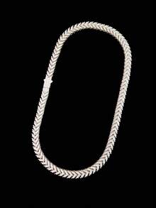 Bộ dây chuyền và vòng tay hình thoi bằng thủy tinh cắt kim cương 9mm đính đá toàn bộ, dây chuyền hình kim cương phong cách hip hop dành cho nam, trang sức punk cổ điển, phù hợp cho tiệc tùng hoặc đeo hàng ngày. - Bạc - Xem 6