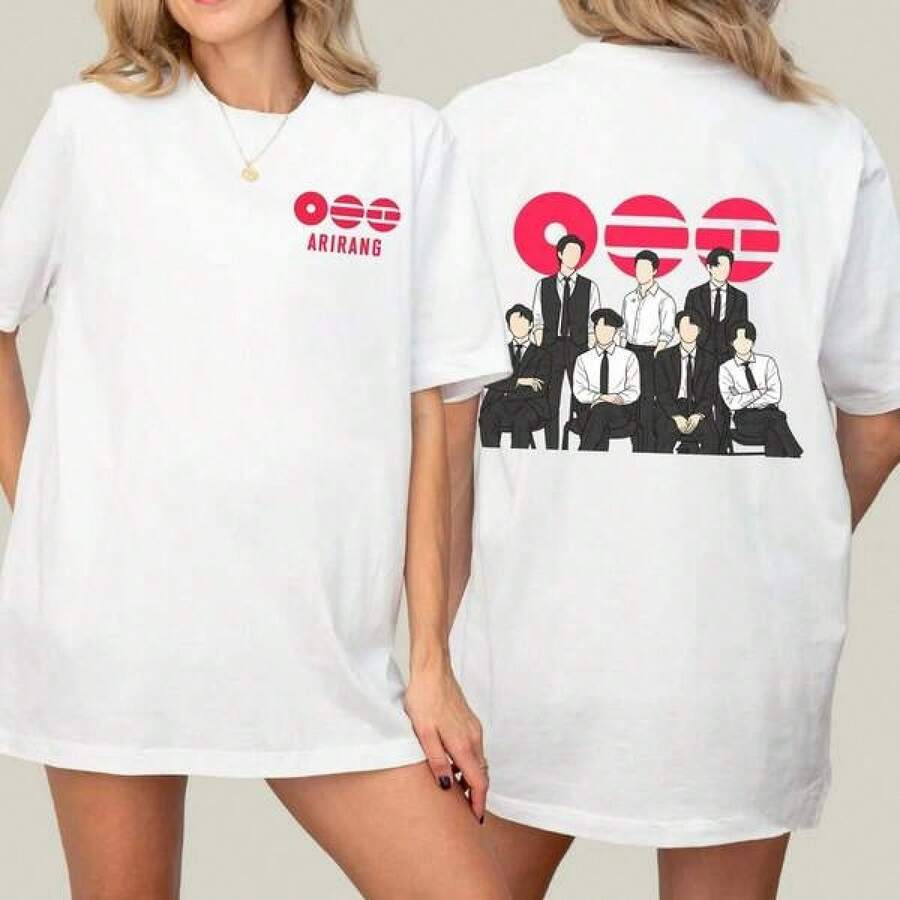 Camiseta del álbum Arirang de , camiseta de algodón suave con estampado de cultura coreana. - Negro - Ver 1
