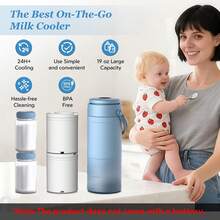 Portable Milk Cooler Box, Suitable For Outdoor Use, 360° Cooling, Keeps Fresh For 24 Hours, 22oz Large Capacity, Comes With 2 Milk Storage Bottles - Multicolor - View 5