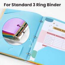 2-Pocket Folders Plastic Folders With Pockets 3 Hole Punched 1 Pack Pockets Folder For 3 Ring Binder With Labels Heavy Duty Binder Folder For Document Letter Size File Folder Pink - Hồng - Xem 4