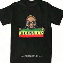 1 Piece  AH HA Graphic T-Shirt,  T-Shirt,  Tour T-Shirt, 180g 100% Cotton - 黑色 - 查看 1