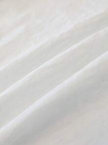 Blusa blanca elegante sin mangas, de cintura elástica y cuello suelto con cordón, de tejido texturizado, para mujer, para primavera/verano.Blusas y tops para mujer de cuello cerrado, blusas casuales y modernas para el verano - Blanco - Ver 3