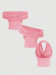 Set de 3 piezas de Tops de Tirantes Versátiles para Mujer - Multicolor 3 - Ver 8