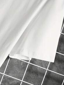 1330# Camiseta de hombre con estampado de letras de carreras - Blanco - Ver 6