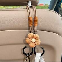 1 buah Pengait Belakang Jok Mobil, Gantungan Tas Tangan & Dompet, Pengait Sandaran Kepala yang Praktis, Aksesori Dekorasi Mobil, Trim Interior - Pengait tali bunga kecil - View 3