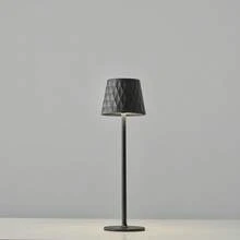 Lampe de table haute élégante à motif de diamant chaleureux LED, lampe de table rechargeable USB, avec base pointue à double usage, tête de lampe encastrable, texture métallique, ambiance de maison mode minimaliste, sensation de lumière confortable, luminosité réglable, convient pour la chambre, le salon, la table à manger, l'ambiance lumineuse du restaurant - Lampe de table haute + bouchon de bouteille - Voir 9