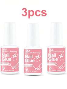 Misscheering 5pcs/3pcs/1pc Super Strong Brush-On Nail Glue For Acrylic Nails, Nail Tips And Press-On Fake Nails (8ml), Includes Sanding File For Glue Application And Broken Nail Repair. Acrylic Nail Glue, Nail Adhesive, Nail Glue Gel - 8ml - View 11