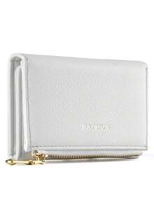 Lychee Texture Minimalist Folding Women's Wallet, Lightweight Portable ID Card Holder Coin Purse All-In-One Small Wallet - Multicolor - View 15