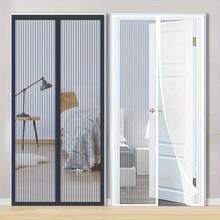 1 pièce Porte moustiquaire magnétique robuste, pliable, maille fine, durable et sécurisée, matériau en maille, style moderne minimaliste, rideau noir, ventilé et anti-nuisibles, convient pour une utilisation domestique quotidienne et la protection contre les moustiques en été - B - Voir 6