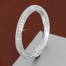 1pc Fashionable Spiral Design Cubic Zirconia Inlaid Ring For Women - Multicolor - View 16