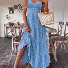 Holidaya Vintage Countryside Birthday Wedding Guest Cute Bow Tie Layered Patchwork Dress For Women - Verde Oscuro - Ver 6