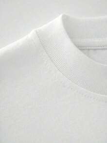 Camiseta Super Chida con Estampado de Carita Feliz, Playera de Algodón Suave, Ideal para Combinar con Shorts y Jeans, Look Casual y Divertido para la Semana - Blanco - Ver 2
