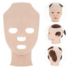 Vendaje adelgazante antiarrugas para mujer, reutilizable, transpirable, 3D, moldeador en V, Estiramiento Facial completo, mascarilla para dormir, vendaje adelgazante Facial - Cinturón adelgazante facial - Ver 3