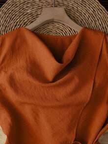 Nueva llegada Camiseta sin mangas con diseño único para mujeres, primavera/verano - Naranja - Ver 5