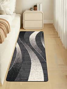 1pc Diatomaceous Earth Wave Striped Kitchen Mat, Three-Color Wave Texture, 3.5mm Thick Cuttable, Absorbent Non-Slip Floor Mat, Small Rug For Kitchen, Bathroom, Entryway, Patio, Hot-Selling Long Foot Mat - Multicolor - View 8