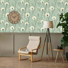 Dandelion Floral Peel And Stick Wallpaper Green Self Adhesive Removable Vinyl Wallpaper Botanical Floral Watercolor Boho Accent Wall For Bedroom Living Room Nursery - 1PC - View 4