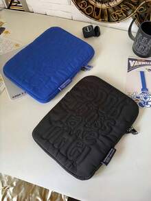 1Pc 11-Inch/13-Inch/15-Inch Black Blue Simple Laptop Storage Bag, Tablet Liner Storage Bag Anti-Fall And Shock-Absorbing, Birthday Gift, Suitable For School, Office, And Commuting Back To School - Multicolor - View 6