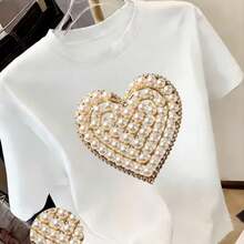 Camiseta para Mujer con Diseño de Oso Minimalista y Texto - Blanco - Ver 1