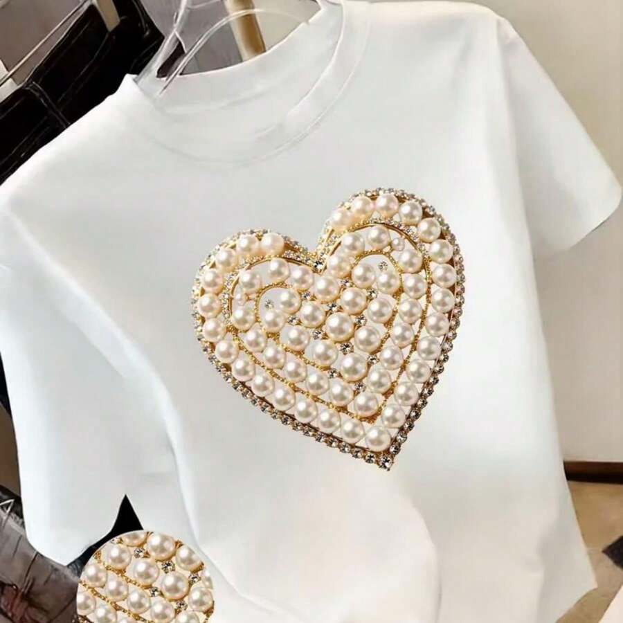 Camiseta para Mujer con Diseño de Oso Minimalista y Texto - Blanco - Ver 1