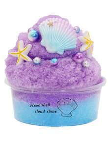 Pink Shell Sea Salt Slime Bubble Glue Toy, Blue Purple Shell & Starfish DIY Slime Mucus Stress Relief Toy Props, Black Coffee Color Stretchy Mud Set, Fun Toys For Birthday Parties And Events, Random Jars, Holiday Gifts, Gifts For Friends, Squeezable Stress Relief Slime, Crystal Mud Stress Relief Toy, Bubble Gum Foam Stress Relief Slime Set, Soft Non-Sticky Crystal Clay - Multicolor - View 21