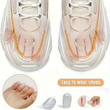10pcs Breathable Protective Gear Set, Unisex Silicone Soft Material With Ventilation Holes, Anti-Slip Support, Suitable For Sports Shoes, High Heels, Prevent Toe, Finger Abrasion, Reusable And Easy To Clean - Clear - View 8