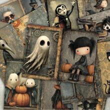 36 Sheets A5 Dark Halloween Cartoon Character Background Scrapbooking Paper, Suitable For Bullet Journal, Scrapbook, Card Making And Craft Projects - Rectangle - View 5