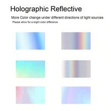 Giấy in nhiệt tự dính màu bạc ánh kim, dạng cuộn liên tục, 50mm x 3.5m/cuộn, nhãn dán nhiệt lấp lánh cầu vồng, mã vạch, thiết kế logo tùy chỉnh DIY, tương thích với máy in mini C9/X5/X6/T02/M02 - Xem 6