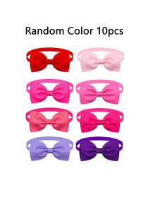 Random Dispatch 20pcs Simple Solid Color Neckties, Bow Ties, Cat & Dog Collars With Adjustable Length, Various Colors For Pet Accessories - Multicolor - View 8